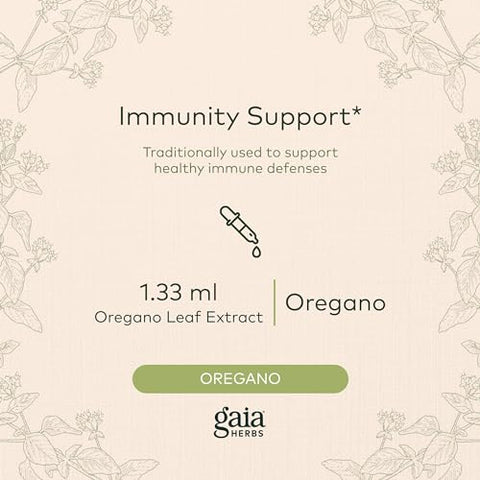 Oregano Leaf – Suporte Imunológico com Extrato de Folha de Orégano – Orgânico Certificado – 30 ml (23 Porções) - Gaia Herbs
