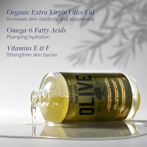 Óleo Nutritivo 3 em 1 KORRES Olive, 100ml – Cuidados com a Pele
