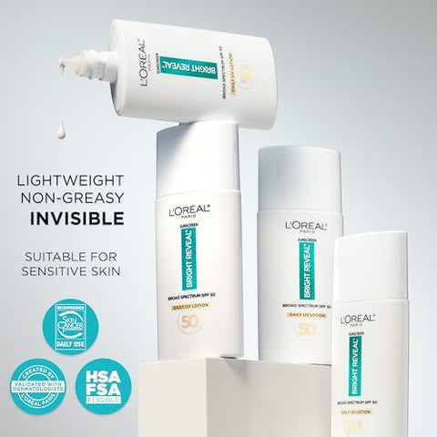 L'Oreal Paris - L’Oreal Paris Bright Reveal Loção FPS 50 UV Diária, 50 ml – Amostra Hidratante