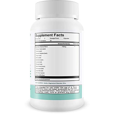 True You Health - Sebi Detox Cleanse – Suporte Avançado à Desintoxicação – Desintoxique Todo o Corpo a Partir do Intestino – Ajuda a Remover Toxinas – Inspirado nos Produtos do Dr. Sebi – Limpeza Natural de Desintoxicação