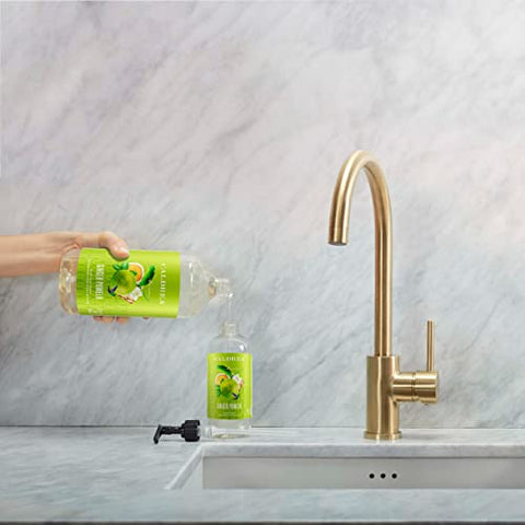 Recarga de Sabonete Líquido Caldrea, Gel de Aloe Vera, Azeite de Oliva e Óleos Essenciais para Limpar e Condicionar, Fragrância de Gengibre e Pomelo, 946 ml