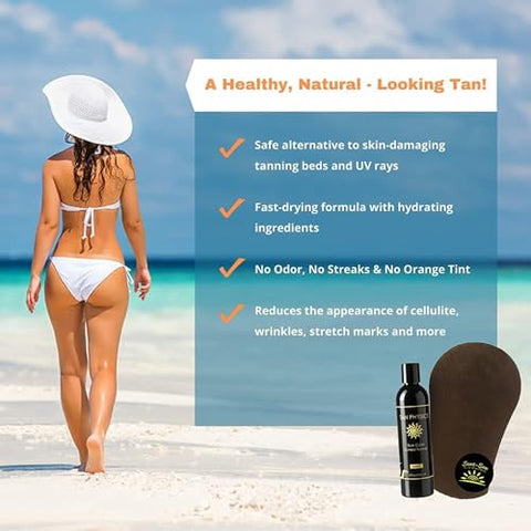 Bronzeador Tan Physics True Color 240 ml c/ Luva de Bronzeamento Sans-Sun