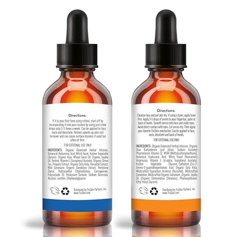 TruSkin Naturals - Duo de Soro Facial TruSkin – Soro de Retinol para o Rosto 30ml