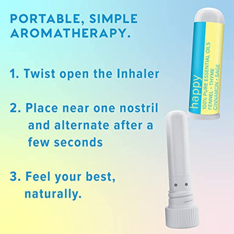 MOXE - MOXĒ Bundle Inalador Nasal, 8 Misturas de Óleos Essenciais, Varetas de Aromaterapia, Aquecedor