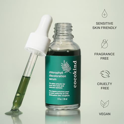 Serum Clareador de Manchas com Clorofila, 30 ml – Pele Sensível, Reduz Manchas, Tom Desigual e Vermelhidão - Cocokind