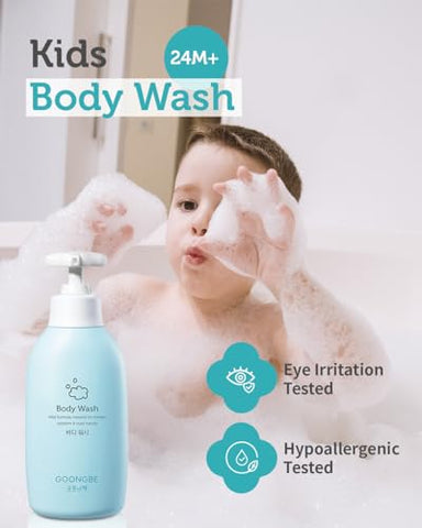 GOONGBE - Sabonete Líquido Infantil Coreano para Pele Seca e Sensível com Chá Verde – Marca: Kids Body Wash