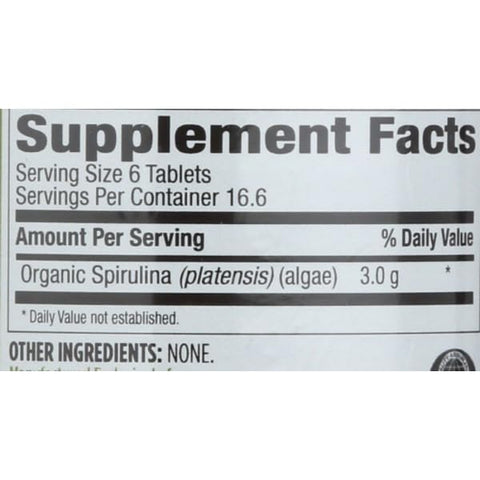 Generic - Sprouts Orgânico Spirulina 500 Mg – 100 Cápsulas | Superalimento Natural