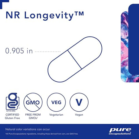 NR Longevity – Suporte ao Envelhecimento Saudável. Reposição de NAD - Pure Encapsulations