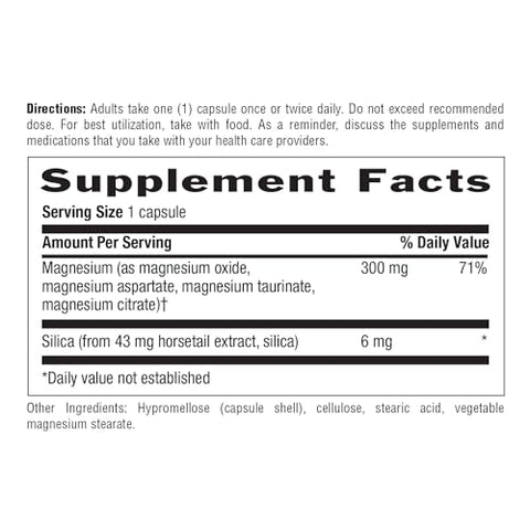 Country Life - Target-Mins Magnésio com Sílica 300 mg 120 Cápsulas Vegetarianas