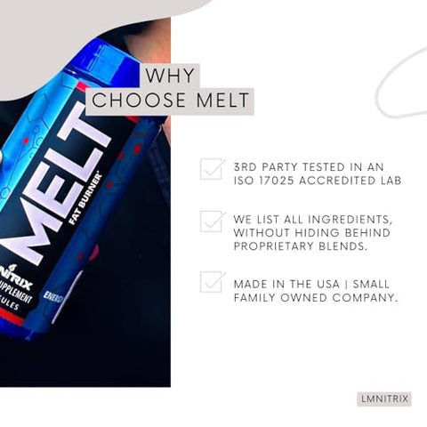 LMNITRIX - MELT – Queimador de Gordura Termogênico para Homens | Melhor Produto | 100g