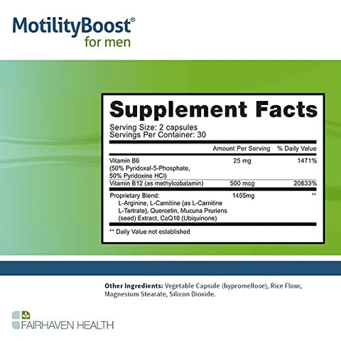 FertilAid for Men, MotilityBoost e Countboost Combo | Suplementos de Fertilidade para Homens | Suplemento de Fertilidade Masculina com Vitamina de Concepção e Suporte à Fertilidade - Fairhaven Health
