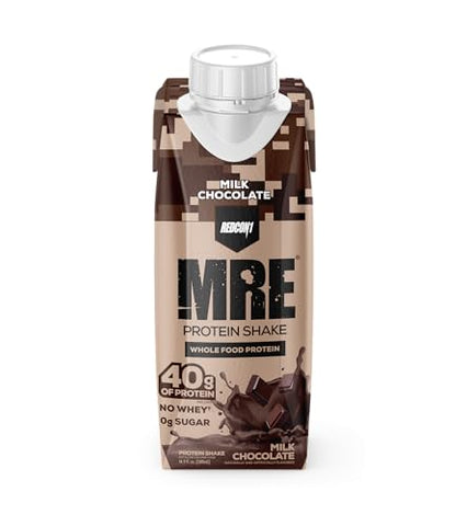 MRE Shake Pronto para Beber, Chocolate ao Leite – Proteína 40g sem Lactose Whey Free RTD Feita com Mistura de Proteínas de Alimentos Integrais Reais – Amigável ao Keto e Fácil de Digestar - REDCON1