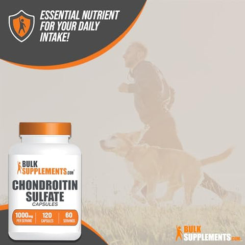 com Cápsulas de Sulfato de Condroitina – Suplementos de Sulfato de Condroitina, 1000 mg de Sulfato de Condroitina – Osso - BulkSupplements