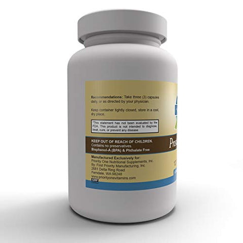 Vitamins – Saúde da Próstata 120 Cápsulas – Apoio à Próstata Saudável e Equilíbrio Hormonal Masculino na Faixa Normal com Benefícios Adicionais para a Próstata - Priority One