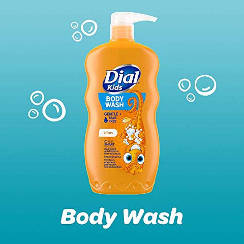 Kids Sabonete Líquido Corporal, Citrus, 710 ml (Pack com 4 unidades) - Dial