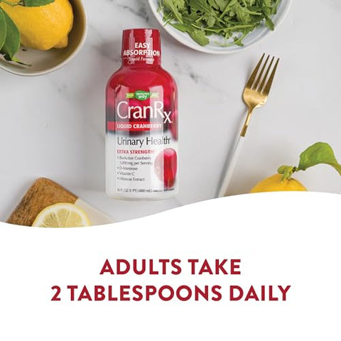 Nature's Way - Nature’s Way CranRx Extra Strength Cranberry 1,000 mg, D-Mannose Vit C Hibiscus – 473 ml