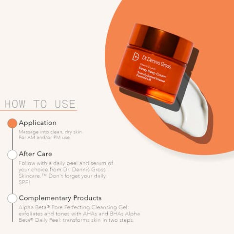 Creme Lácteo Vitamina C Dewy Deep: Hidratação Intensa para um Acabamento Radiante, 60g - Dr Dennis Gross