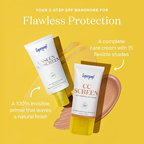 CC Screen – Creme CC FPS 50 PA, Corretor de Cor Mineral 100% – 50g - Supergoop!
