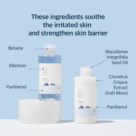 1025 Dokdo Toner e Lotion | Esfoliação suave, Hidratação, Toner Tipo Aquoso, Loção (200ml) - ROUND LAB