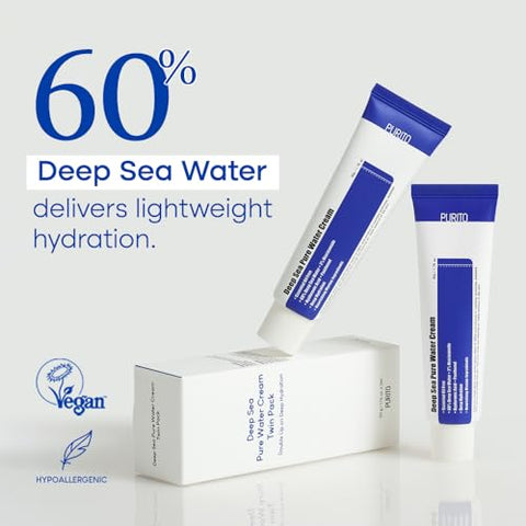 Creme Hidratante Facial Água Pura do Mar Profundo Sem Óleo Essencial Twin Pack 2x (Vegano) - PURITO