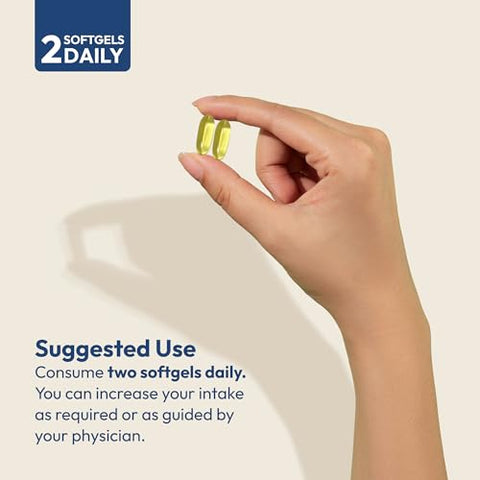 Ômega-3 Essencial Máximo sem Sabor, 60 Softgels – Óleo de Peixe Ômega-3 Ultra Puro 1200 mg – Alto DHA, Óleo de Peixe Ômega 3 sem Mercúrio – Pequeno, Fácil de - ANDREW LESSMAN