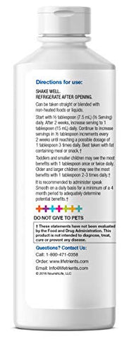 Lifetrients - Speak D Smooth – Laranja Baunilha – 450 ml – Fórmula Pediátrica para Apoiar Crianças com Necessidades Nutricionais Especiais – Ômega-3