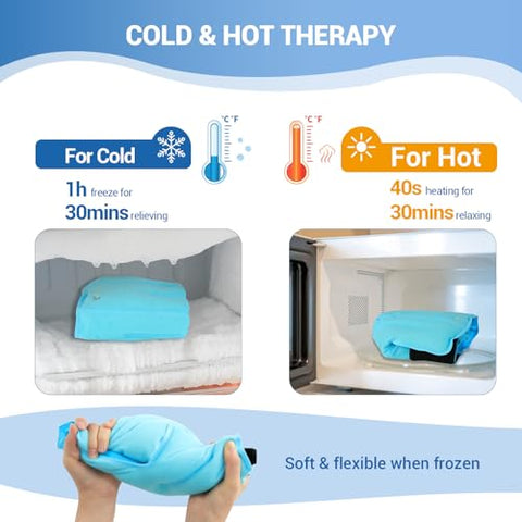 Comfytemp – Envoltório de Gelo para Tornozelo e Pé Grande para Alívio da Fascite Plantar, Elegível para FSA HSA, Tornozeleira para Tornozelo Torcido, Esporão de Calcanhar, Inchaço, Tendinite de Aquiles, Dor, Quente