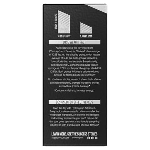 Advanced – 60 Cápsulas Líquidas de Liberação Rápida – Queima Calórica Termogênica, Energia Máxima – para Mulheres - Hydroxycut