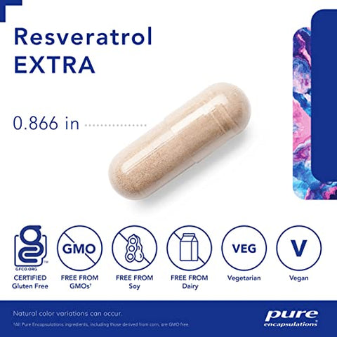Resveratrol EXTRA – 100 mg Trans-Resveratrol – Para Células Saudáveis - Pure Encapsulations