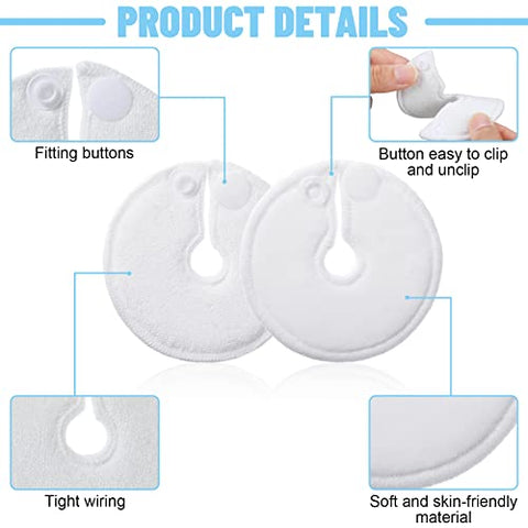 Sosation - Capas para Botão de Gastrostomia 56 Unidades – Acessórios para Sonda de Alimentação Abdominal Peritoneal – Almofadas de Algodão Absorventes – Branco, 3 Polegadas
