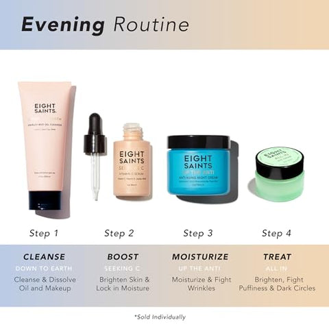 Serum Facial Vitamina C, Anti-Envelhecimento, Ácido Hialurônico, Vitamina E, Aloe Vera Orgânica e Óleo de Jojoba, Hidratante – 30ml - Eight Saints