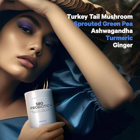 Probióticos SBO, 50 Bilhões UFCs Por Porção, Mistura de Organismos Baseados em Solo e Mistura Botânica Orgânica Fermentada, Estável em Prateleira – 2 Pacotes - Codeage