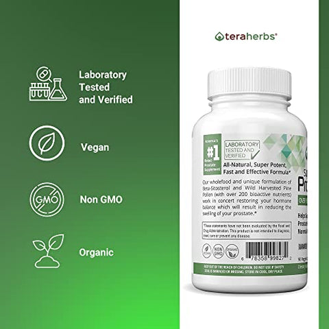 Super Prostate 3X – Controle da Bexiga – Fórmula Avançada – 60 Cápsulas - teraherbs