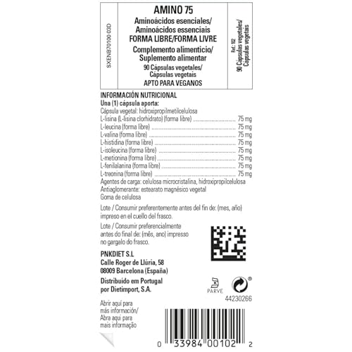 SOLGAR - Solgar Essential Amino Complex – 90 Cápsulas Vegetais – Aminoácidos Essenciais em Forma Livre – Não-OGM, Vegano, Sem Glúten, Sem Laticínios, Kosher – 90 Porções
