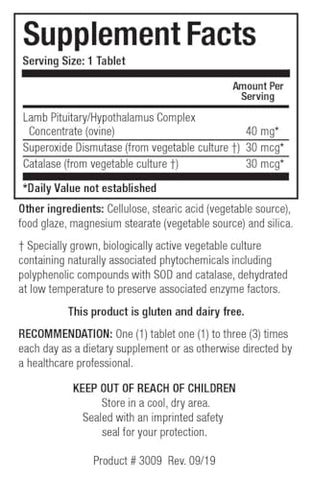 Cytozyme PT HPT Complexo de Hipófise/Hipotálamo de Cordeiro, Suporta a Função da Glândula Pituitária e Hipotálamo, Saúde Adrenal, Estimulante Cerebral 60 tabs - Biotics Research