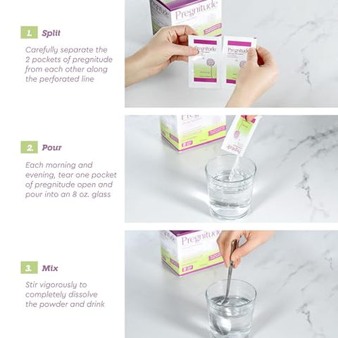 Suporte à Fertilidade Reprodutiva – Promove Ovulação Regular – Ciclos Menstruais e Aumenta Qualidade dos Óvulos – 60 Porções 120 Pacotes - Pregnitude