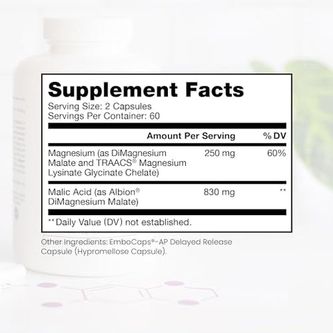 Pure Therapro Rx - Pure TheraPro Rx Optimum Magnesium – 120 Cápsulas Veganas de Liberação Prolongada – Quelato de Lysinate Glycinate de Magnésio