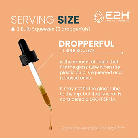 E2H EARTH TO HUMANS - Lions Mane Líquido – Suplemento de Cogumelo do Leão – Promove Clareza Mental, Memória – 30ml