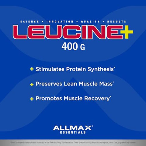 Leucine 5,000 mg – 400 g: Aumente seu desempenho com o poder da Leucina - ALLMAX Nutrition