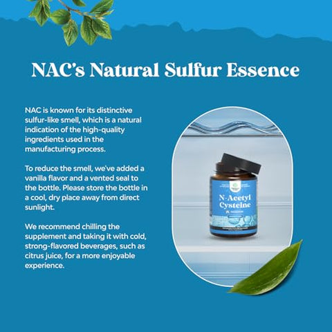 Natures Craft - N-Acetyl Cysteine 600mg – Cápsulas Veganas de Alta Absorção e Sem Odor – Precursor de Glutationa para Limpeza e Desintoxicação do Fígado – Marca NAC