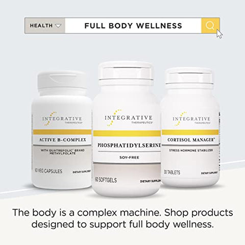 Suplemento Integrative Therapeutics Phosphatidylserine – Suporte para Função Cerebral e Redução do Estresse* – Suplemento de Suporte Cerebral Derivado de Lecitina de Girassol para Homens