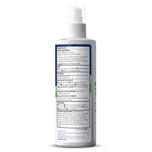 Relief Spray para Cãibras Musculares – Alívio Rápido de Espasmos Musculares e Dor nas Pernas com Sulfato de Magnésio – 200 ml – 1 Unidade - Theraworx