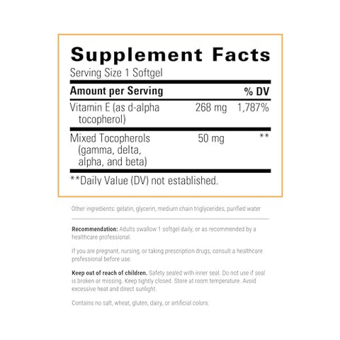 Vitamina E Tocoferol – Suporte à Saúde Cardíaca – 60 cápsulas - Integrative Therapeutics