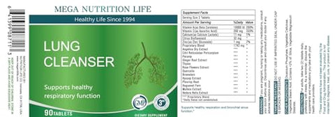 Esmond Natural - Mega Nutrition Life – Limpa Pulmões, 90 Comprimidos – Marca Líder em Saúde