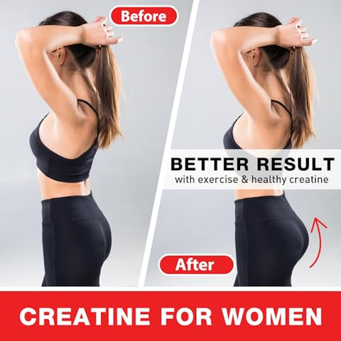 Mightizen - 5000mg de Creatina para Mulheres, Complexo de Gomas de Creatina Monohidratada, Gomas Pré-Treino de Creatina com Taurina