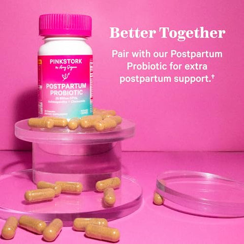 Gomas Vitamínicas Pós-Parto Total – Recuperação Pós-Parto e Suporte à Lactação – Ácido Fólico, B6 - Pink Stork