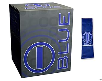 Blue Energy Blend - Bhip I – Bebida Energética Natural Azul – 100% Natural – Sem Queda – Energia Duradoura – 30 Sachês/Caixa – Vitaminas