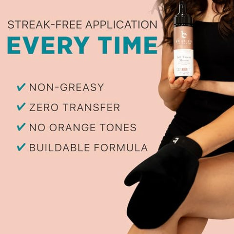 Beauty by Earth - Kit Autobronzeador Mousse Tanning – Feito nos EUA com Ingredientes Naturais  Própria