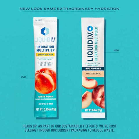 Hydration Multiplier® Sem Açúcar – Limão Lima – Sachês de Pó Hidratante | Mistura em Pó de Eletrólitos | Práticos Sticks de Porção Única | Não-OGM | 1 Pacote (14g) - Liquid I.V.