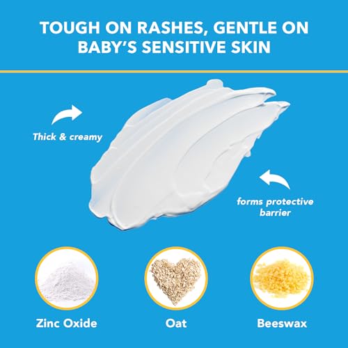 Creme para Assaduras de Fraldas para Bebê – Tubo de 3 oz (85g) – Pomada de Óxido de Zinco Trata, Alivia e Previne Assaduras de Fraldas – Fórmula Hipoalergênica Recomendada por Pediatras - Triple Paste